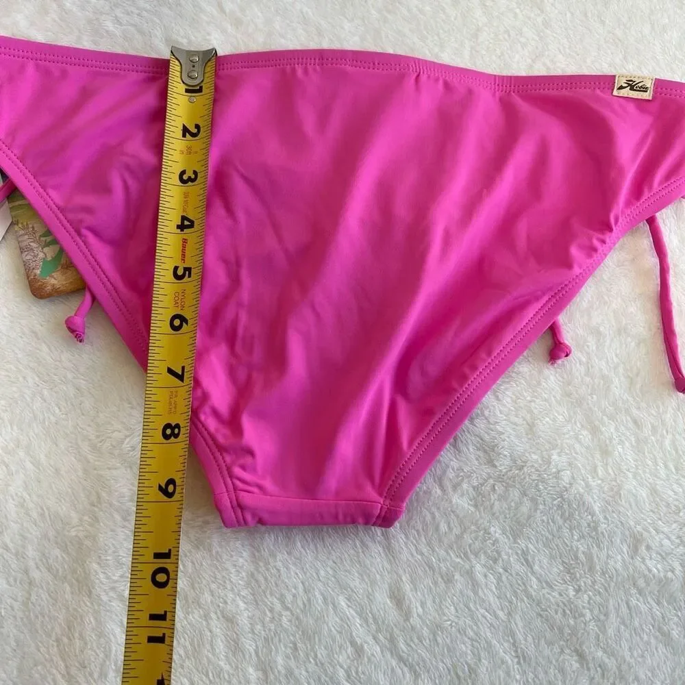 Hobie Pink Bikini Bottoms Side Ties Large NEW - Picture 7 of 7
